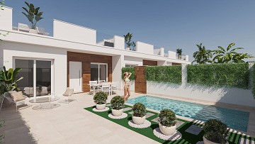 Moderne Bungalow-Reihenhäuser mit privatem Swimming-Pool und großer Dachterrasse zum top Preis